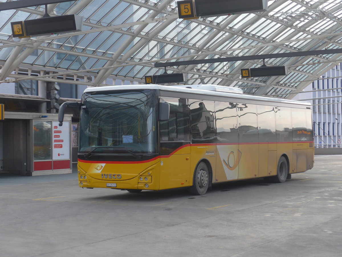 (223'256) - PostAuto Graub�nden - GR 179'711 - Iveco am 2. Januar 2021 in Chur, Postautostation