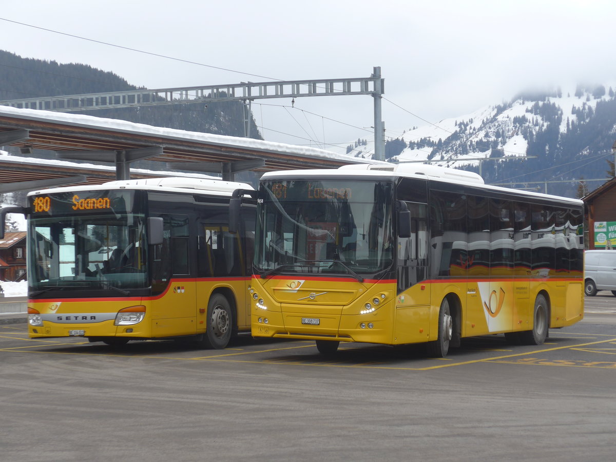 (223'448) - K�bli, Gstaad - BE 308'737 - Volvo am 7. Februar 2021 beim Bahnhof Gstaad