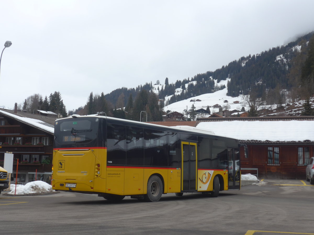 (223'458) - K�bli, Gstaad - BE 308'737 - Volvo am 7. Februar 2021 beim Bahnhof Gstaad