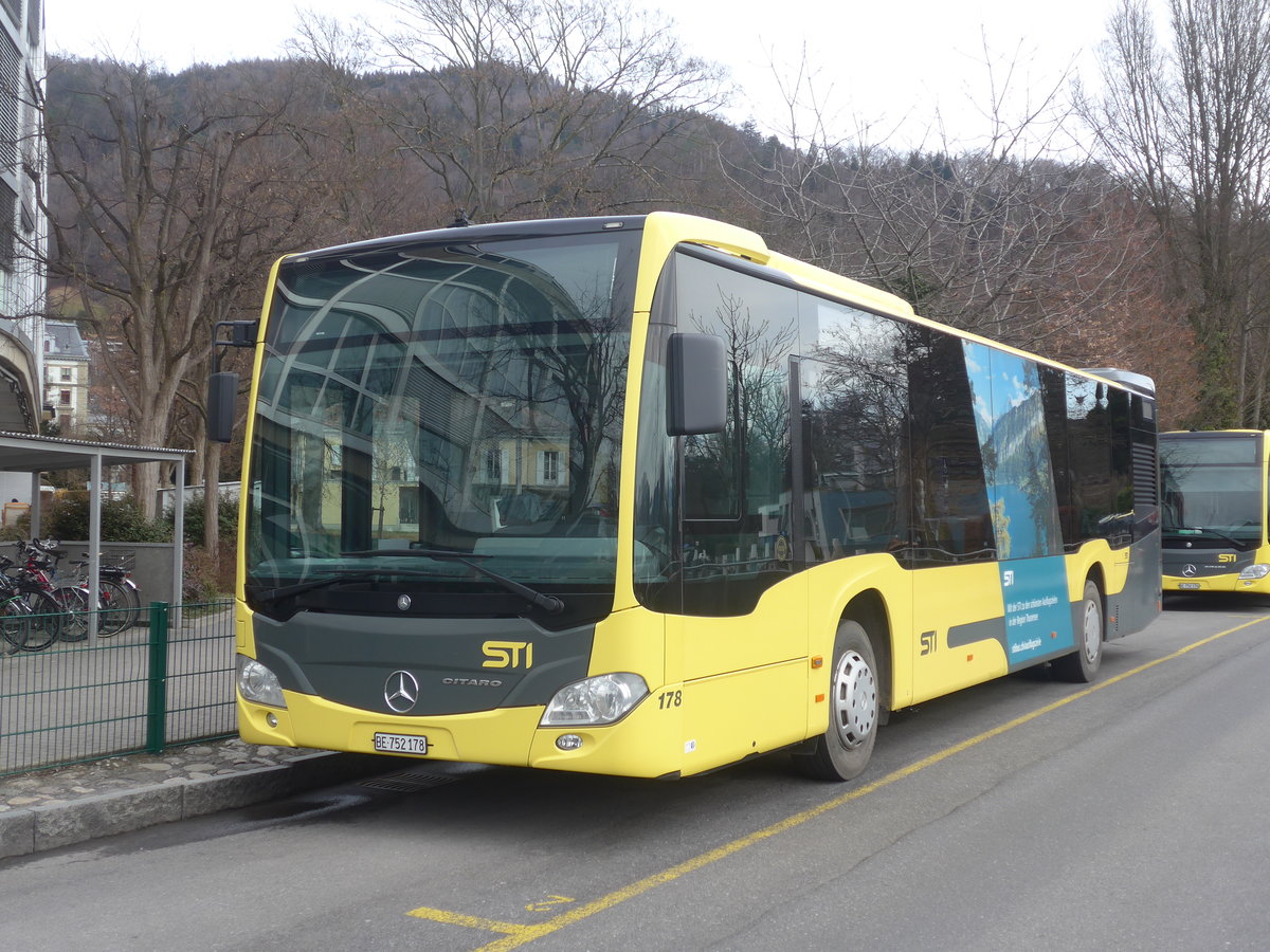 (223'620) - STI Thun - Nr. 178/BE 752'178 - Mercedes am 18. Februar 2021 bei der Schiffl�ndte Thun