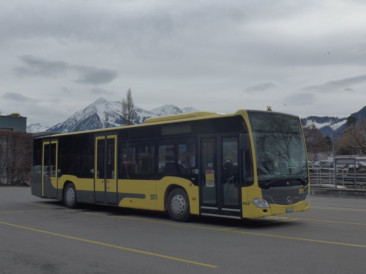 (223'624) - STI Thun - Nr. 403/BE 432'403 - Mercedes am 18. Februar 2021 bei der Schiffl�ndte Thun