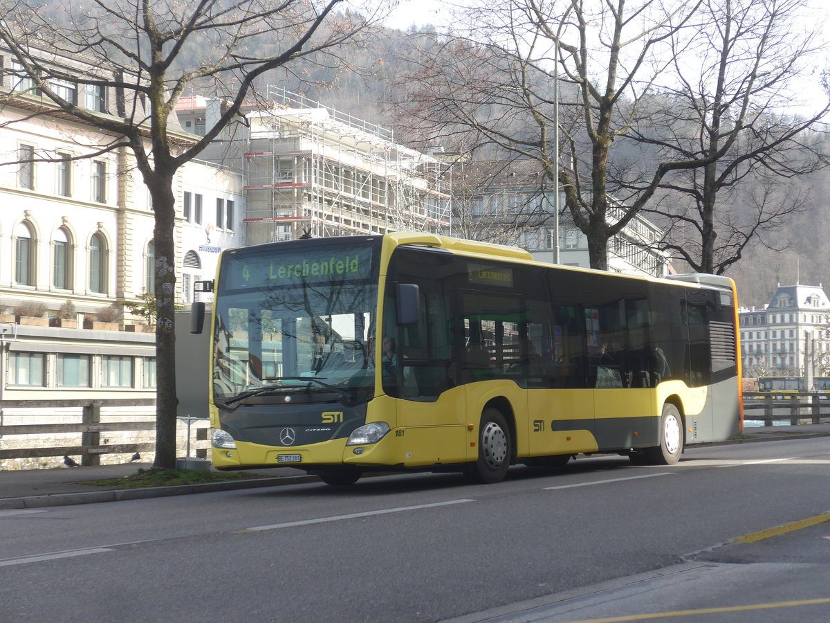 (223'729) - STI Thun - Nr. 181/BE 752'181 - Mercedes am 24. Februar 2021 in Thun, Postbr�cke