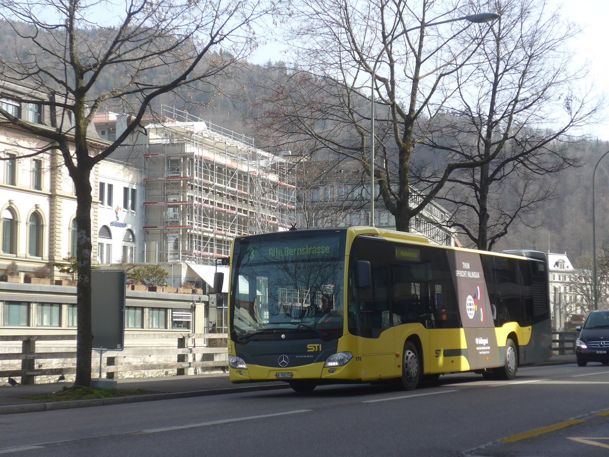 (223'730) - STI Thun - Nr. 176/BE 752'176 - Mercedes am 24. Februar 2021 in Thun, Postbr�cke