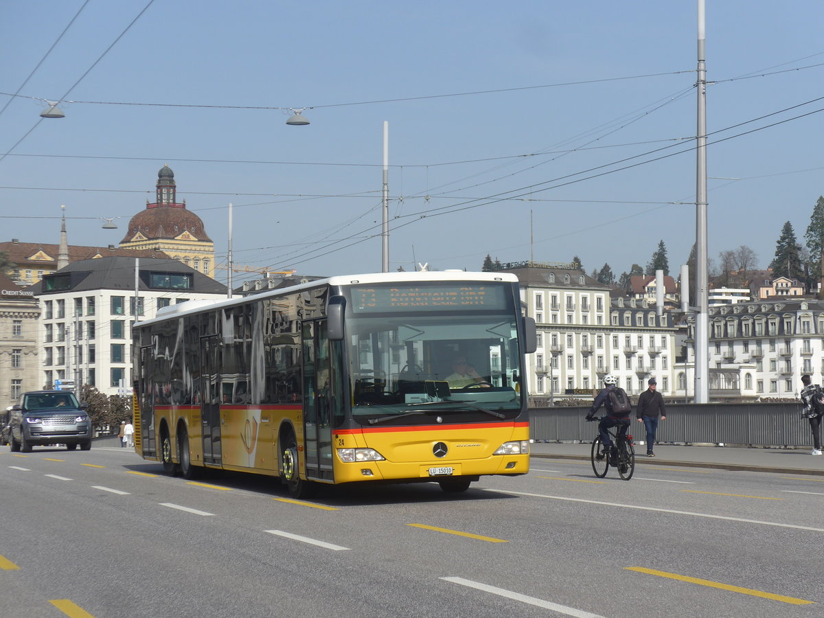 (223'803) - Bucheli, Kriens - Nr. 24/LU 15'010 - Mercedes am 26. Februar 2021 in Luzern, Bahnhofbr�cke