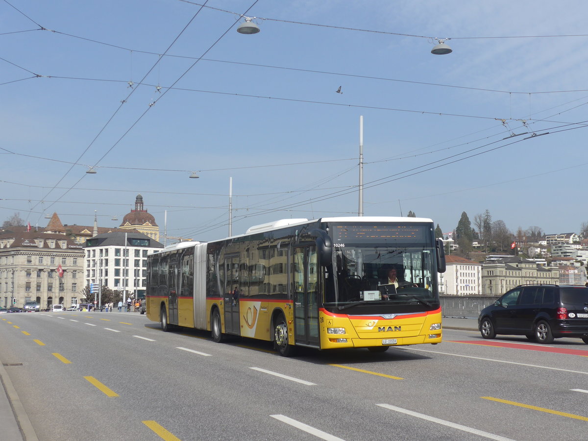(223'814) - Bucheli, Kriens - Nr. 26/LU 15'559 - MAN am 26. Februar 2021 in Luzern, Bahnhofbr�cke