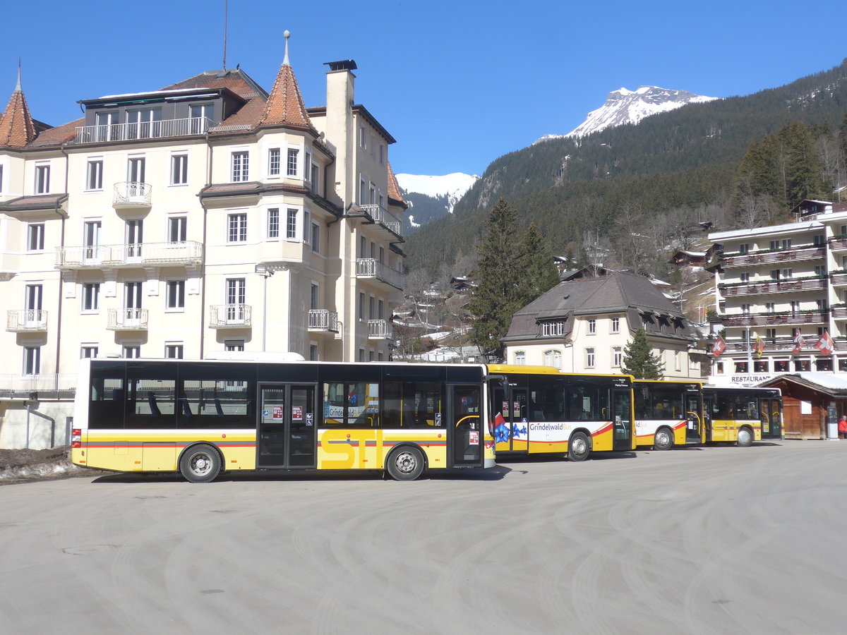 (223'844) - Grindelwaldbus, Grindelwald - Nr. 17/BE 72'444 - MAN/G�ppel (ex STi Thun Nr. 133) am 28. Februar 2021 beim Bahnhof Grindelwald