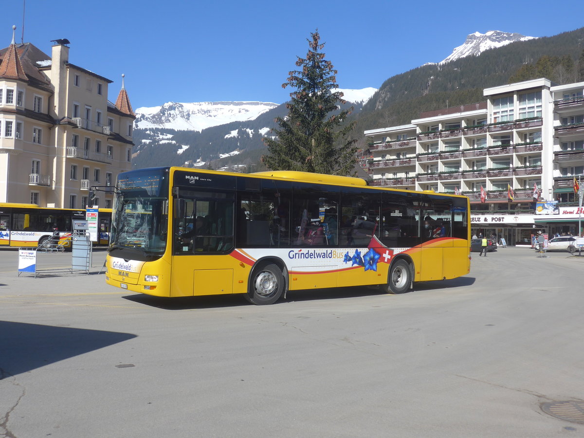(223'848) - Grindelwaldbus, Grindelwald - Nr. 19/BE 363'305 - MAN/G�ppel am 28. Februar 2021 beim Bahnhof Grindelwald