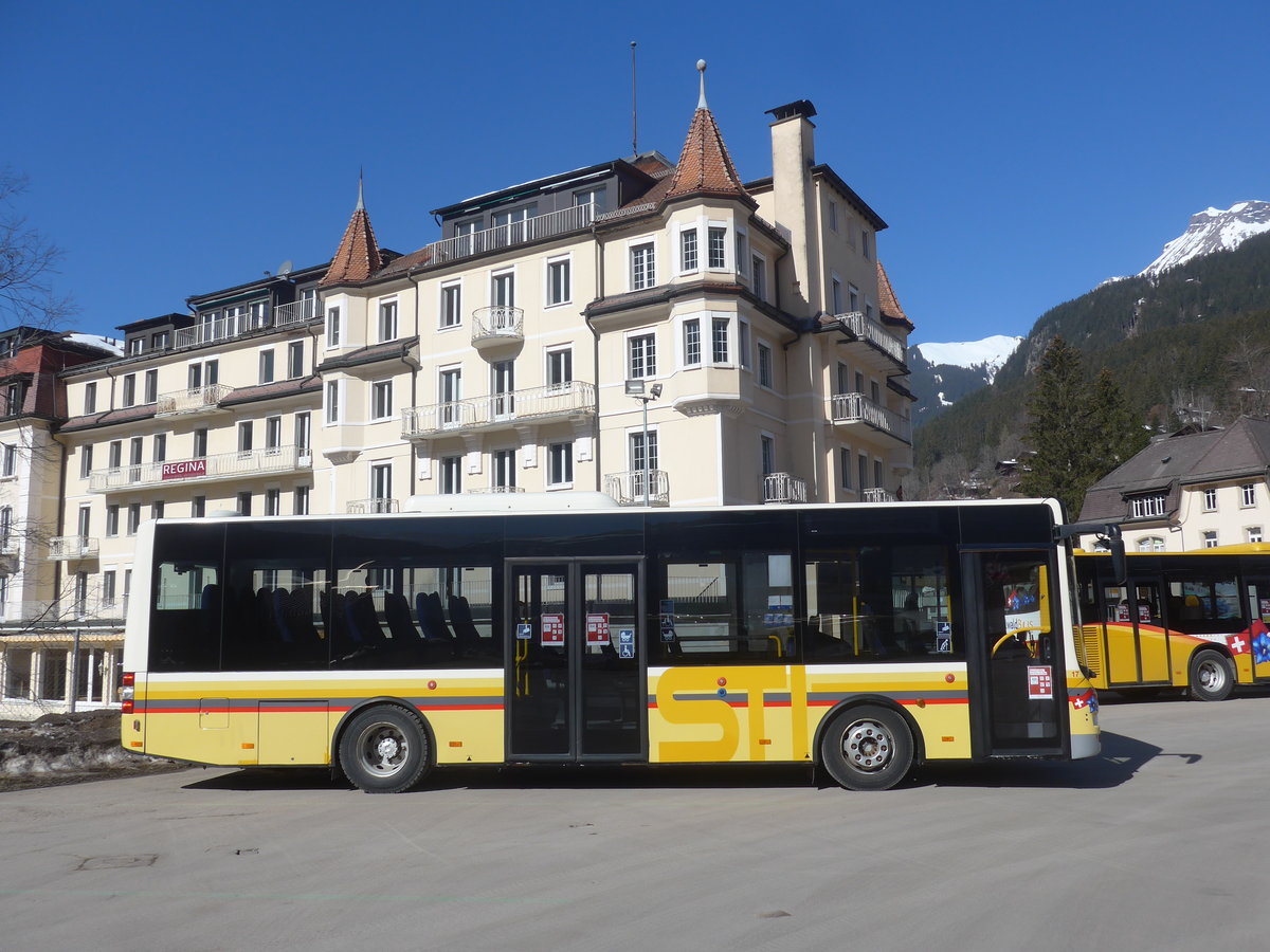 (223'857) - Grindelwaldbus, Grindelwald - Nr. 17/BE 72'444 - MAN/G�ppel (ex STI Thun Nr. 133) am 28. Februar 2021 beim Bahnhof Grindelwald
