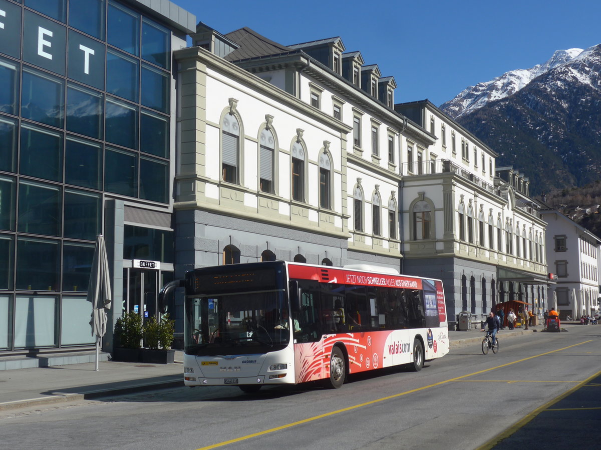 (223'904) - PostAuto Wallis - VS 449'118 - MAN am 2. M�rz 2021 beim Bahnhof Brig