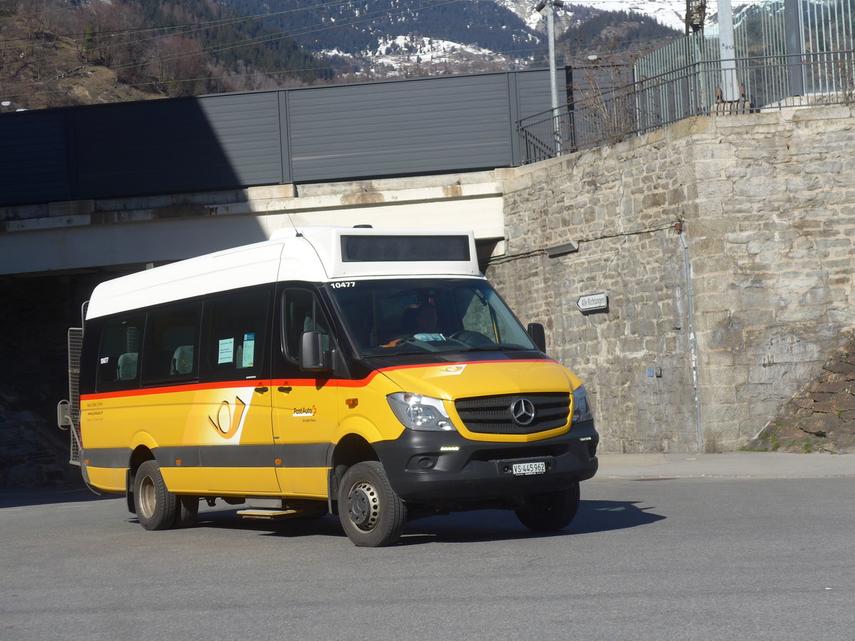 (223'911) - Seiler, Ernen - VS 445'962 - Mercedes am 2. M�rz 2021 beim Bahnhof Brig