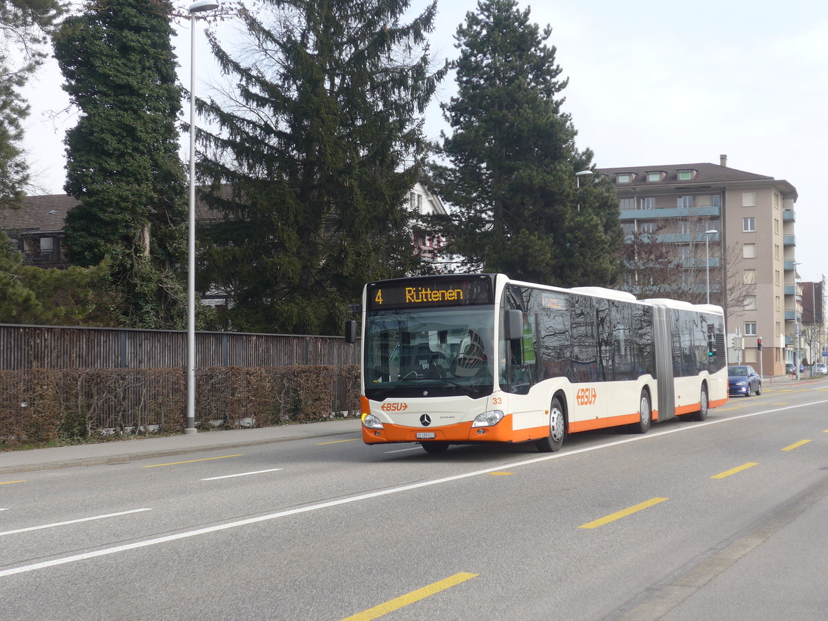 (223'940) - BSU Solothurn - Nr. 33/SO 189'033 - Mercedes am 4. M�rz 2021 beim Hauptbahnhof Solothurn