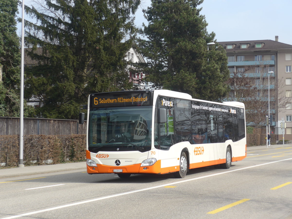 (223'949) - BSU Solothurn - Nr. 70/SO 189'070 - Mercedes am 4. M�rz 2021 beim Hauptbahnhof Solothurn