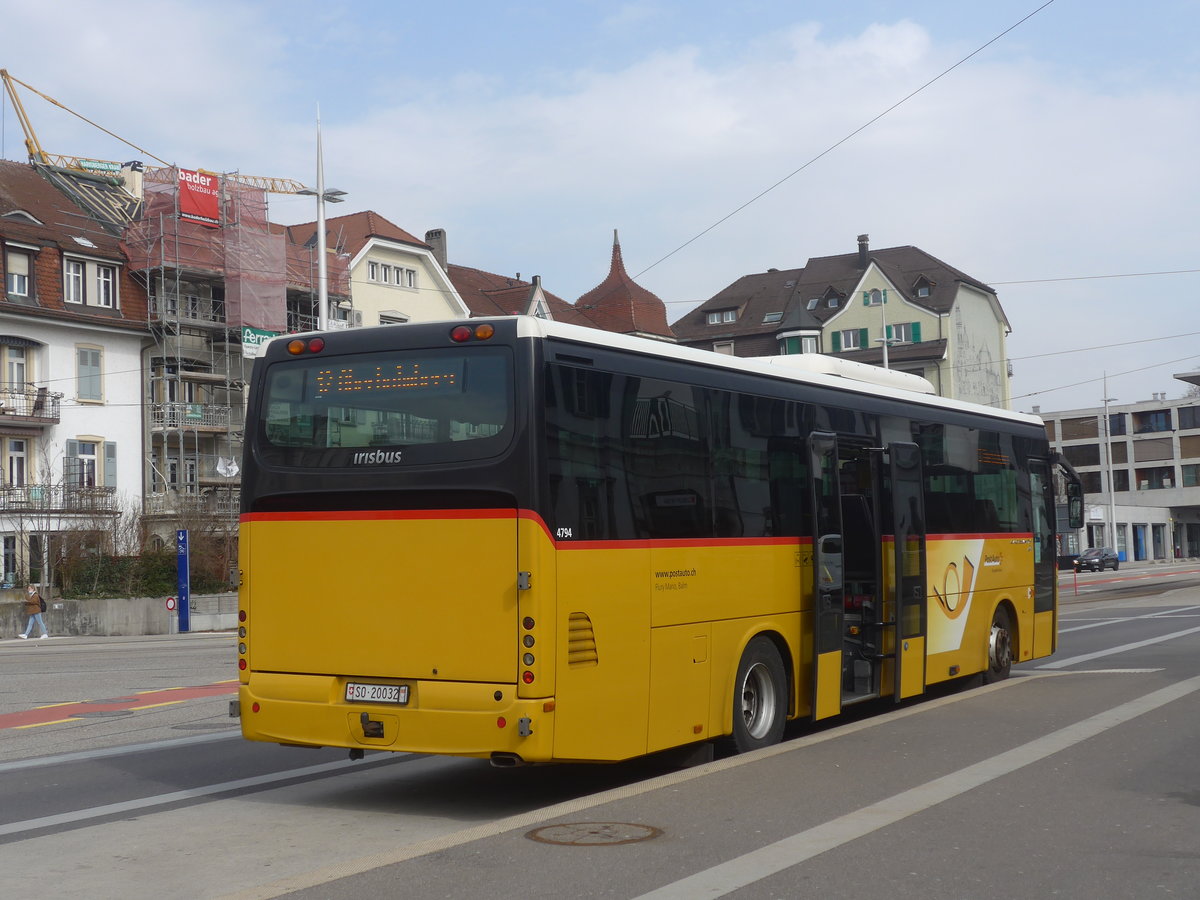 (223'961) - Flury, Balm - SO 20'032 - Irisbus am 4. M�rz 2021 beim Hauptbahnhof Solothurn