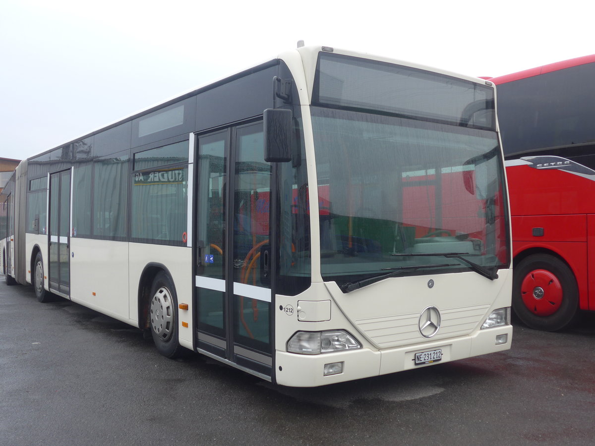 (223'988) - Interbus, Yverdon - Nr. 1212/NE 231'212 - Mercedes (ex BSU Solothurn Nr. 41) am 7. M�rz 2021 in Kerzers, Interbus (Einsatz CarPostal)