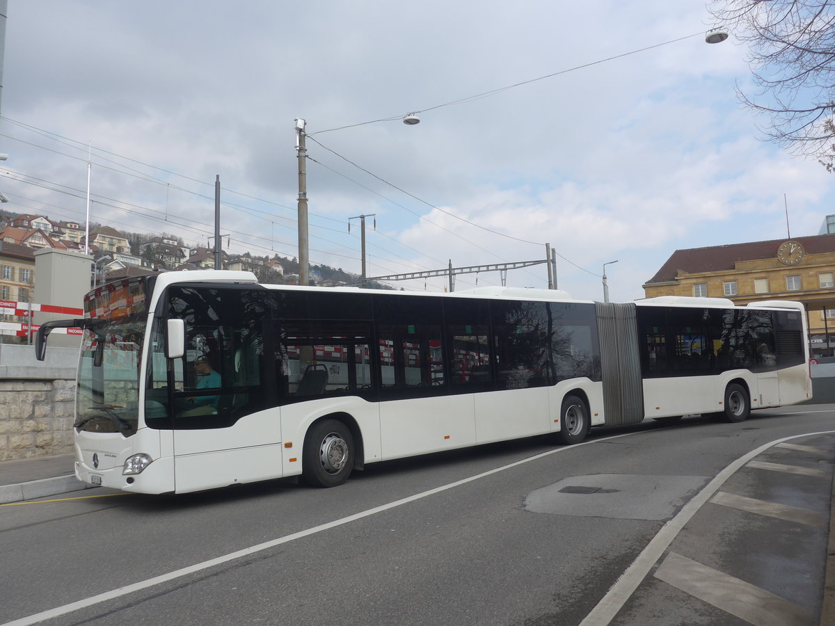 (224'031) - Interbus, Yverdon - Nr. 209/NE 231'209 - Mercedes (ex Gschwindl, A-Wien Nr. 8401) am 7. M�rz 2021 beim Bahnhof Neuch�tel (Einsatz CarPostal)