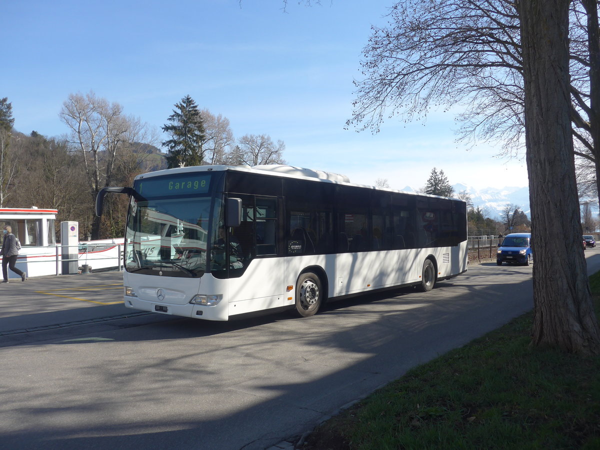 (224'052) - Intertours, Domdidier - Mercedes (ex Steiner, Ortschwaben Nr. 12) am 10. M�rz 2021 bei der Schiffl�ndte Thun