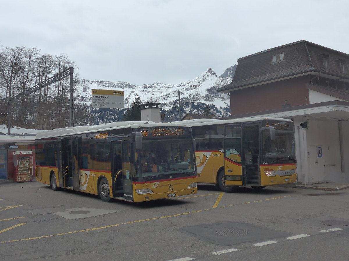 (224'125) - PostAuto Bern - BE 538'988 - Mercedes (ex BE 637'781) am 13. M�rz 2021 auf dem Br�nigpass