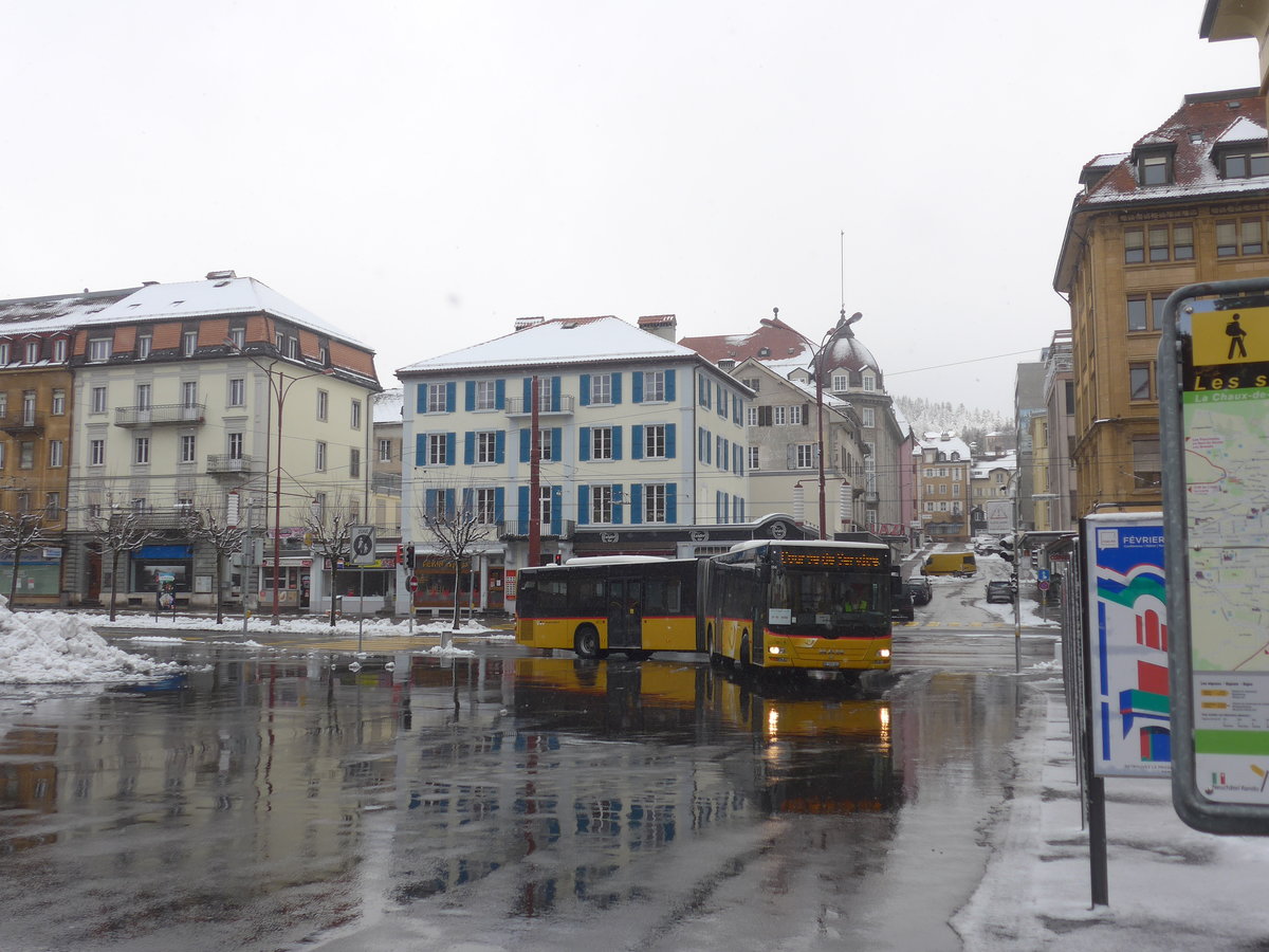 (224'144) - PostAuto Bern - Nr. 663/NE 165'364 - MAN (ex BE 610'550) am 14. M�rz 2021 beim Bahnhof La Chaux-de-Fonds (Einsatz CarPostal)