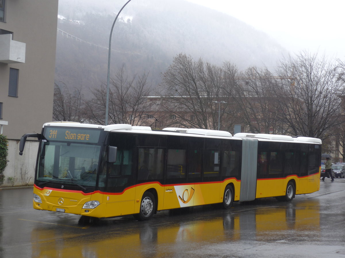 (224'224) - Buchard, Leytron - VS 141'737 - Mercedes am 14. M�rz 2021 beim Bahnhof Martigny