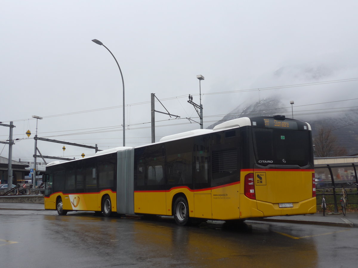 (224'226) - Buchard, Leytron - VS 141'737 - Mercedes am 14. M�rz 2021 beim Bahnhof Martigny