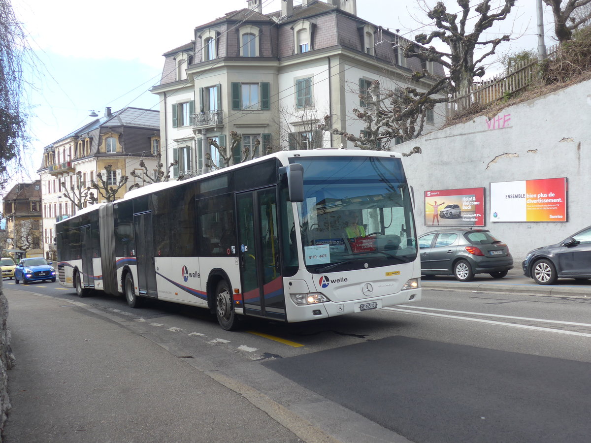 (224'246) - Wicki, Zufikon - NE 165'361 - Mercedes (ex AG 6092) am 20. M�rz 2021 in Neuch�tel, Avenue de la Gare (Einsatz CarPostal
