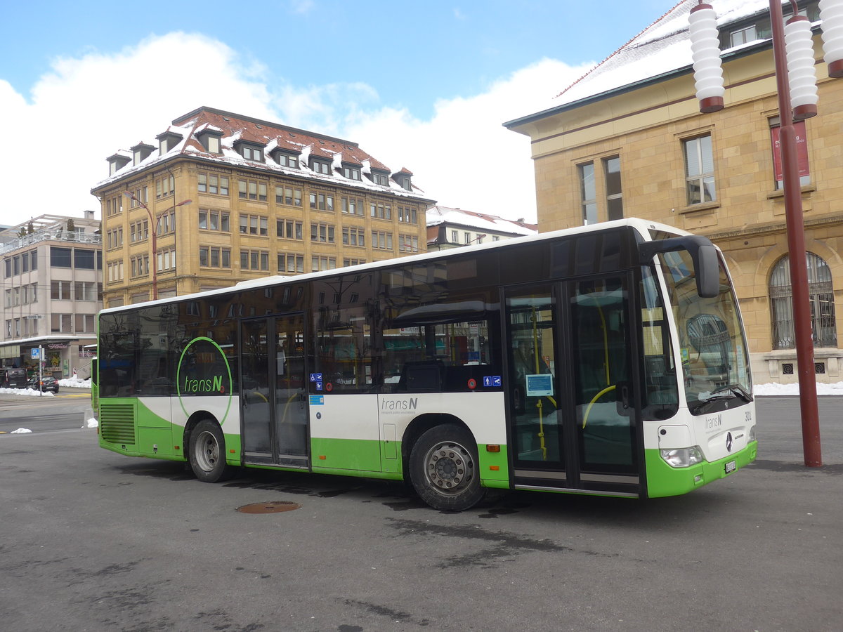 (224'259) - transN, La Chaux-de-Fonds - Nr. 301/NE 112'301 - Mercedes (ex TRN La Chaux-de-Fonds Nr. 301) am 20. M�rz 2021 beim Bahnhof La Chaux-de-Fonds