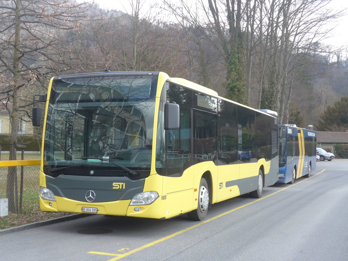 (224'345) - STI Thun - Nr. 185/BE 804'185 - Mercedes am 22. M�rz 2021 bei der Schiffl�ndte Thun