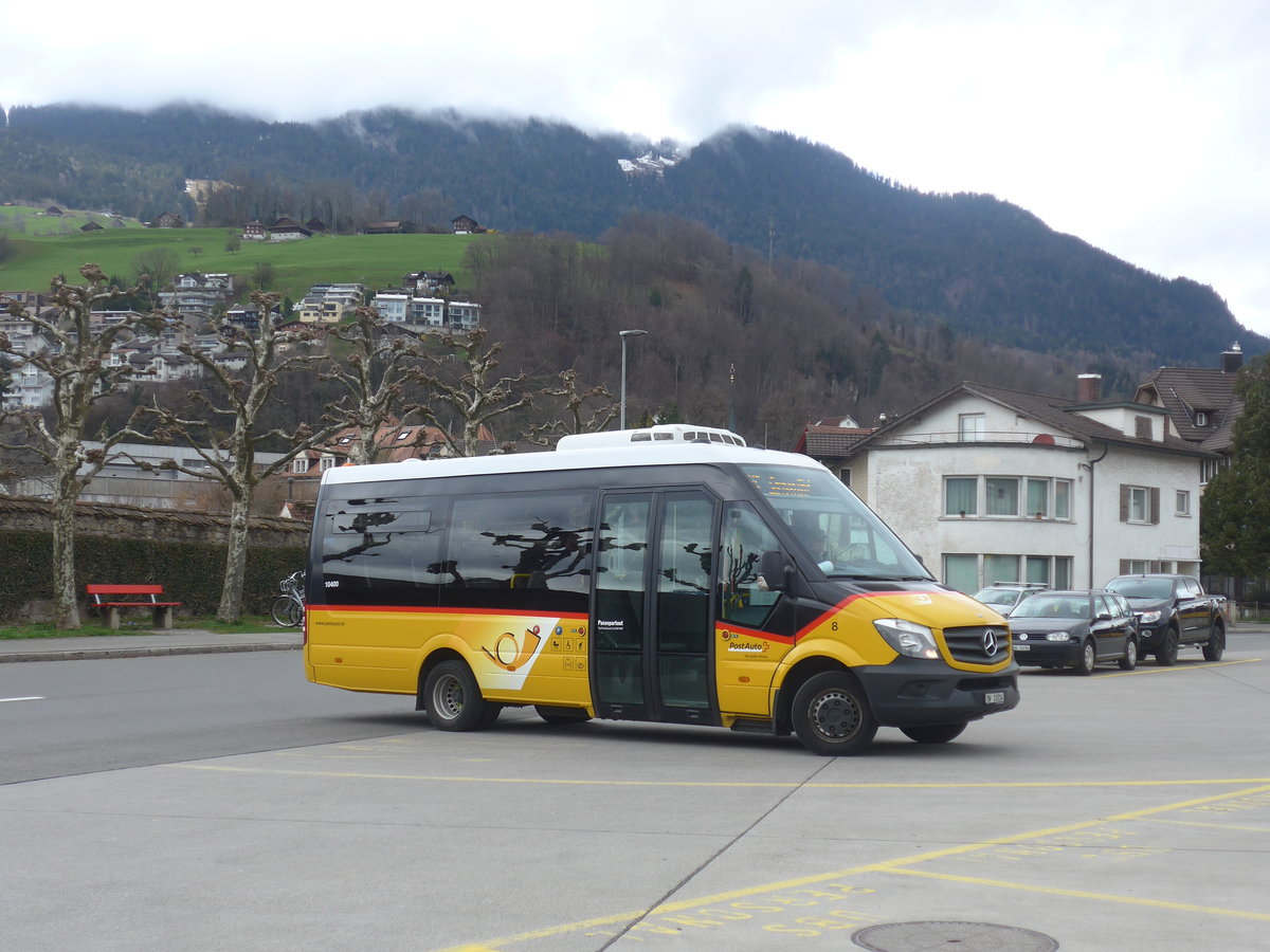 (224'388) - PostAuto Zentralschweiz - Nr. 8/OW 10'314 - Mercedes (ex Dillier, Sarnen Nr. 8) am 27. M�rz 2021 beim Bahnhof Sarnen