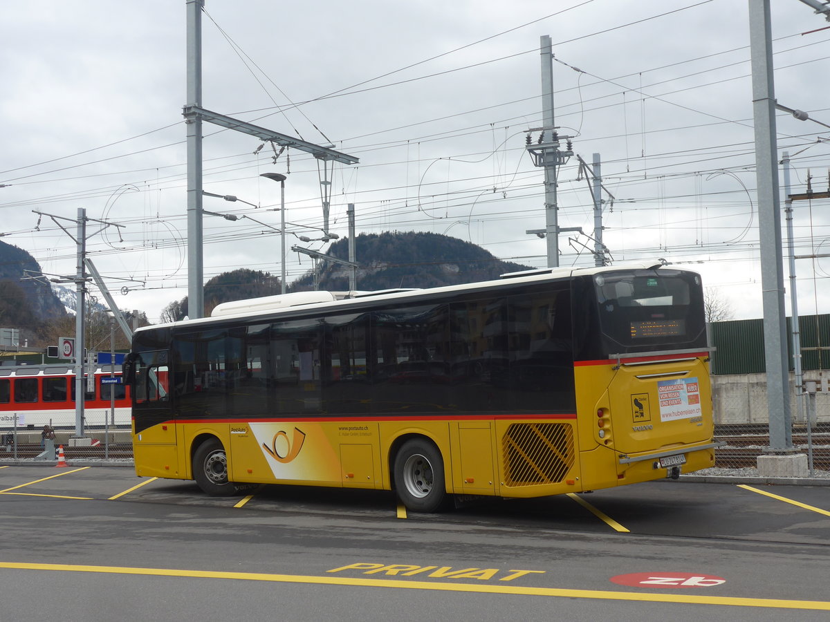 (224'413) - Huber, Entlebuch - LU 247'814 - Volvo am 27. M�rz 2021 beim Bahnhof Stansstad