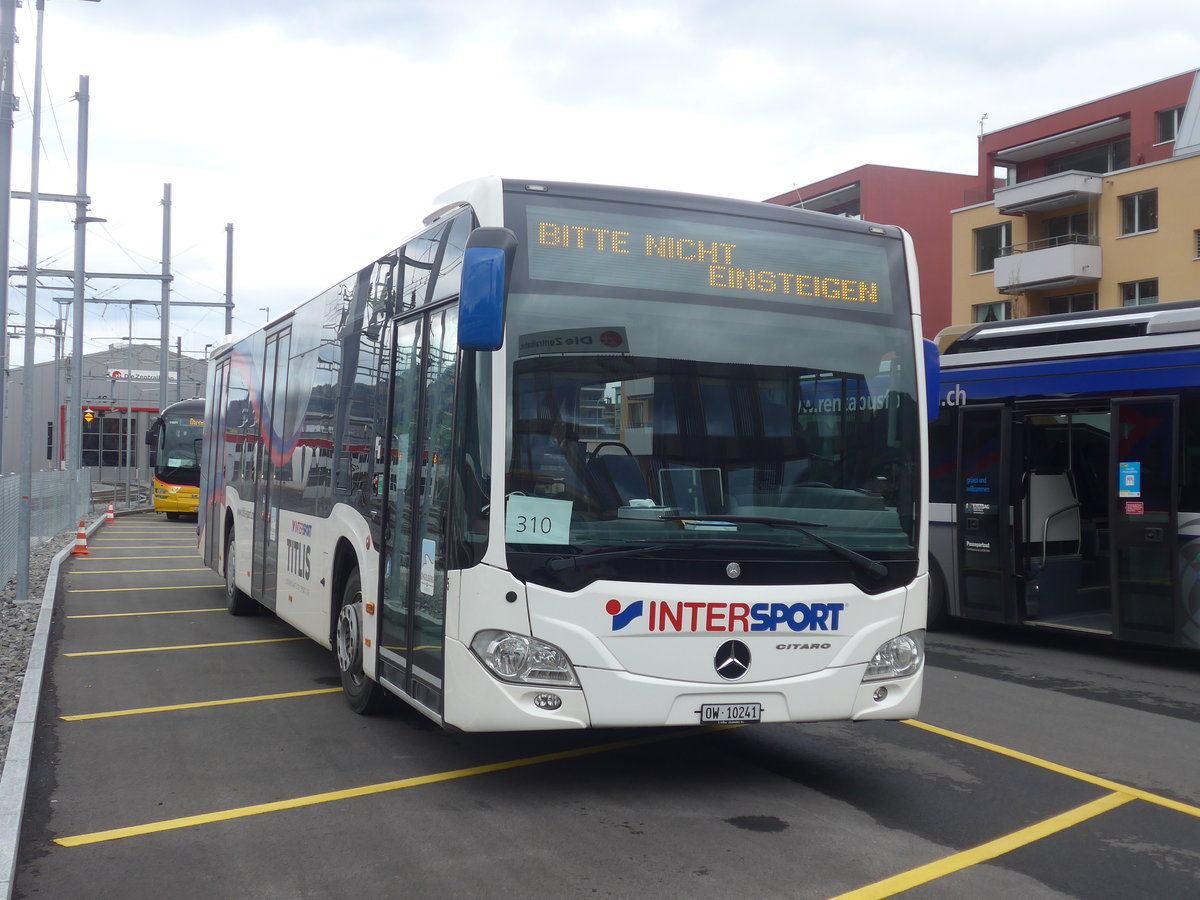 (224'431) - EAB Engelberg - Nr. 5/OW 10'241 - Mercedes (ex VZO Gr�ningen; ex Vorf�hrfahrzeug) am 27. M�rz 2021 beim Bahnhof Stansstad