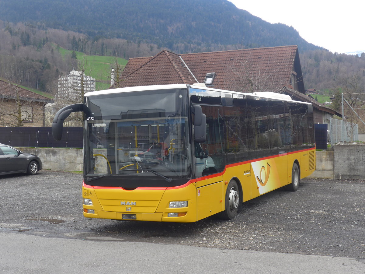 (224'456) - PostAuto Zentralschweiz - Nr. 7 - MAN/G�ppel (ex Dillier, Sarnen Nr. 7) am 27. M�rz 2021 in Sarnen, Garage