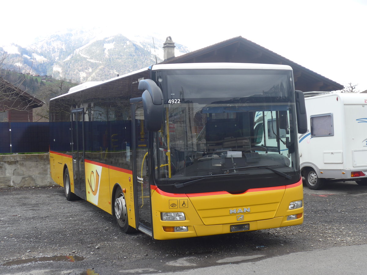 (224'458) - PostAuto Zentralschweiz - Nr. 7 - MAN/G�ppel (ex Dillier, Sarnen Nr. 7) am 27. M�rz 2021 in Sarnen, Garage
