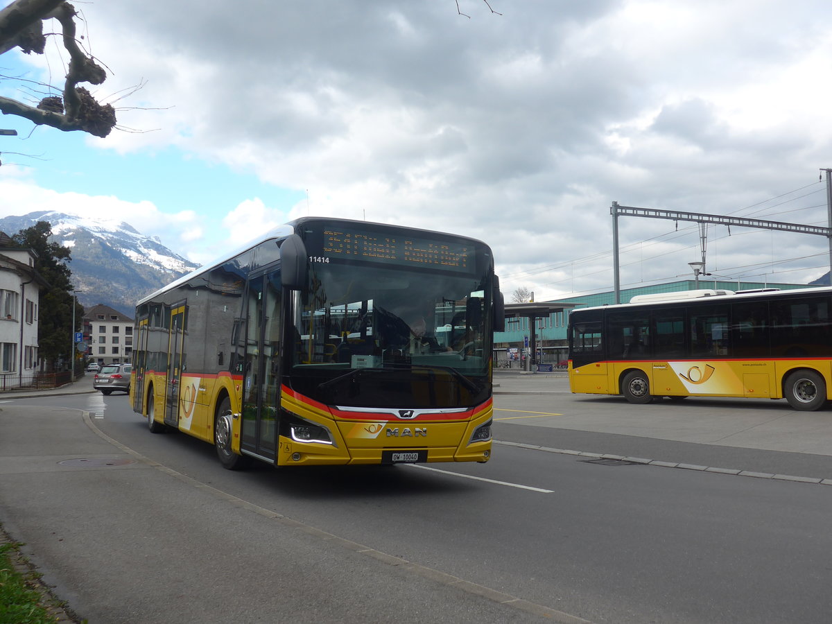 (224'471) - PostAuto Zentralschweiz - Nr. 7/OW 10'040 - MAN am 27. M�rz 2021 beim Bahnhof Sarnen