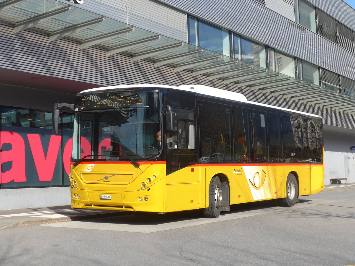 (224'480) - PostAuto Graub�nden - GR 159'208 - Volvo am 28. M�rz 2021 beim Bahnhof Landquart