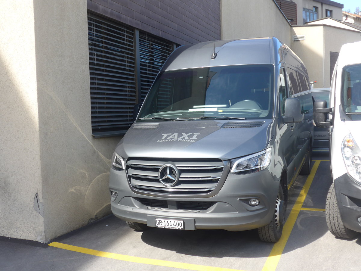 (224'528) - Gaudenz, Andeer - GR 161'400 - Mercedes am 28. M�rz 2021 beim Bahnhof Thusis