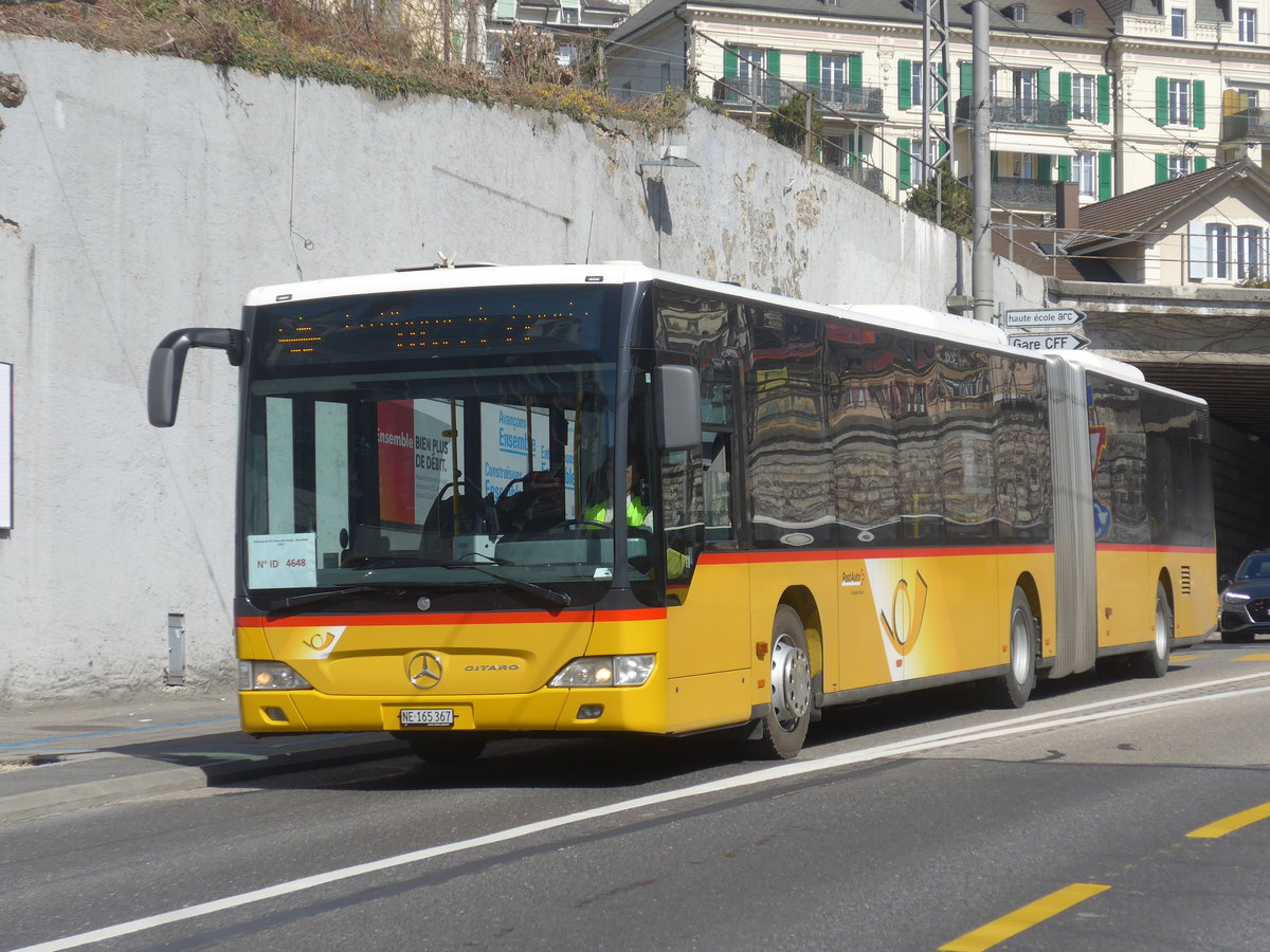 (224'566) - PostAuto Bern - Nr. 689/NE 165'367 - Mercedes (ex BE 834'689; ex H�fliger, Sursee Nr. 7) am 29. M�rz 2021 in Neuch�tel, Avenue de la Gare