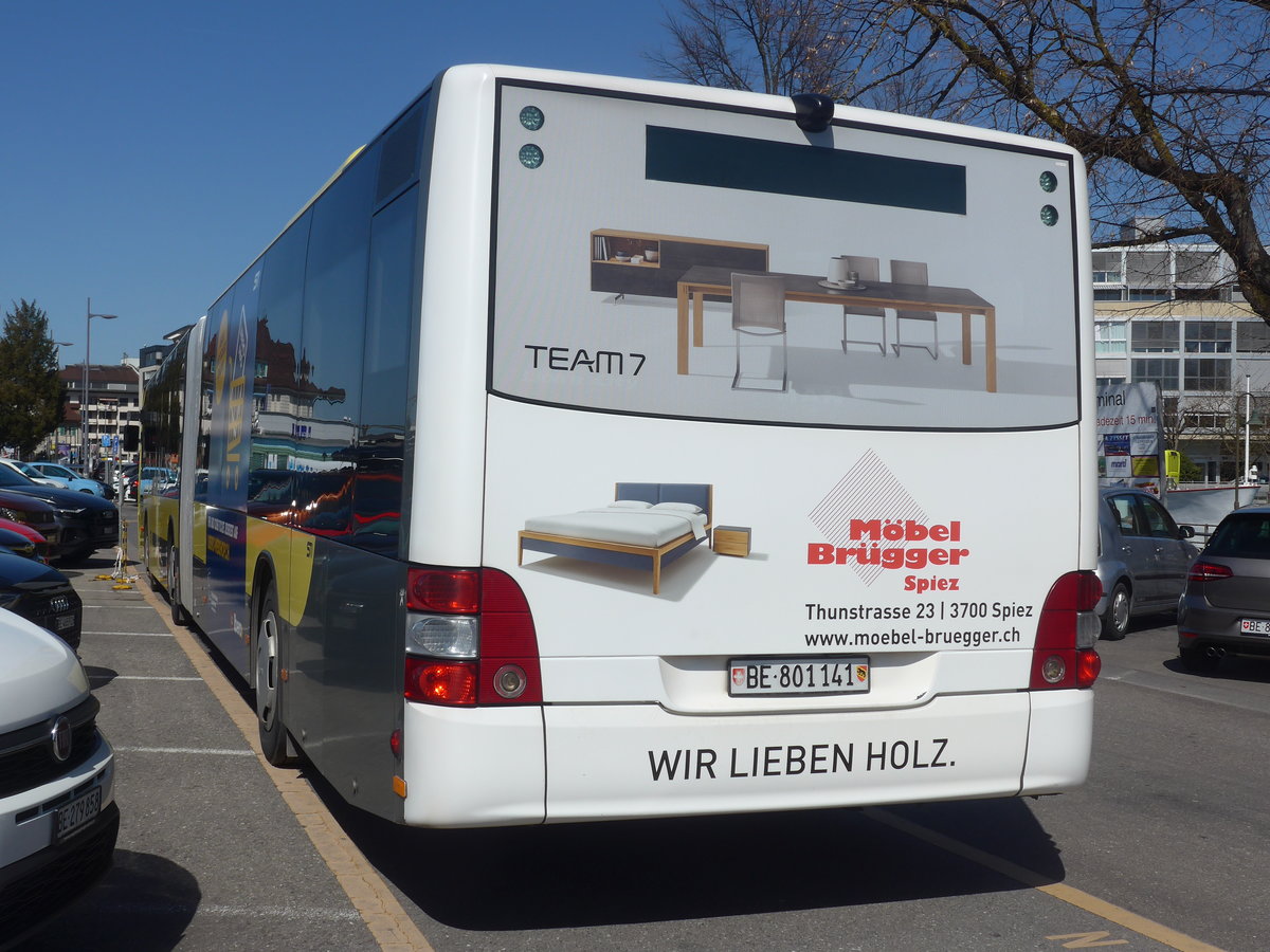 (224'647) - STI Thun - Nr. 141/BE 801'141 - MAN am 30. M�rz 2021 in Thun, CarTerminal