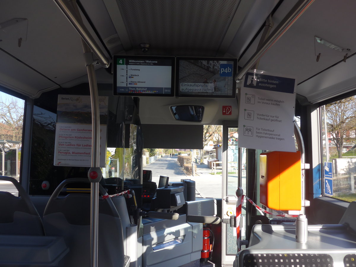 (224'648) - STI Thun - Nr. 175/BE 752'175 - Mercedes am 31. M�rz 2021 in Thun-Lerchenfeld, Endstation (Innenaufnahme)