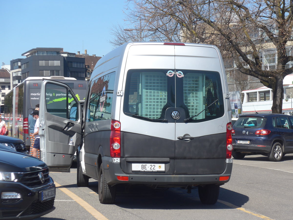 (224'650) - TAGSI, Gwatt - BE 22 - VW am 31. M�rz 2021 in Thun, Rosenau