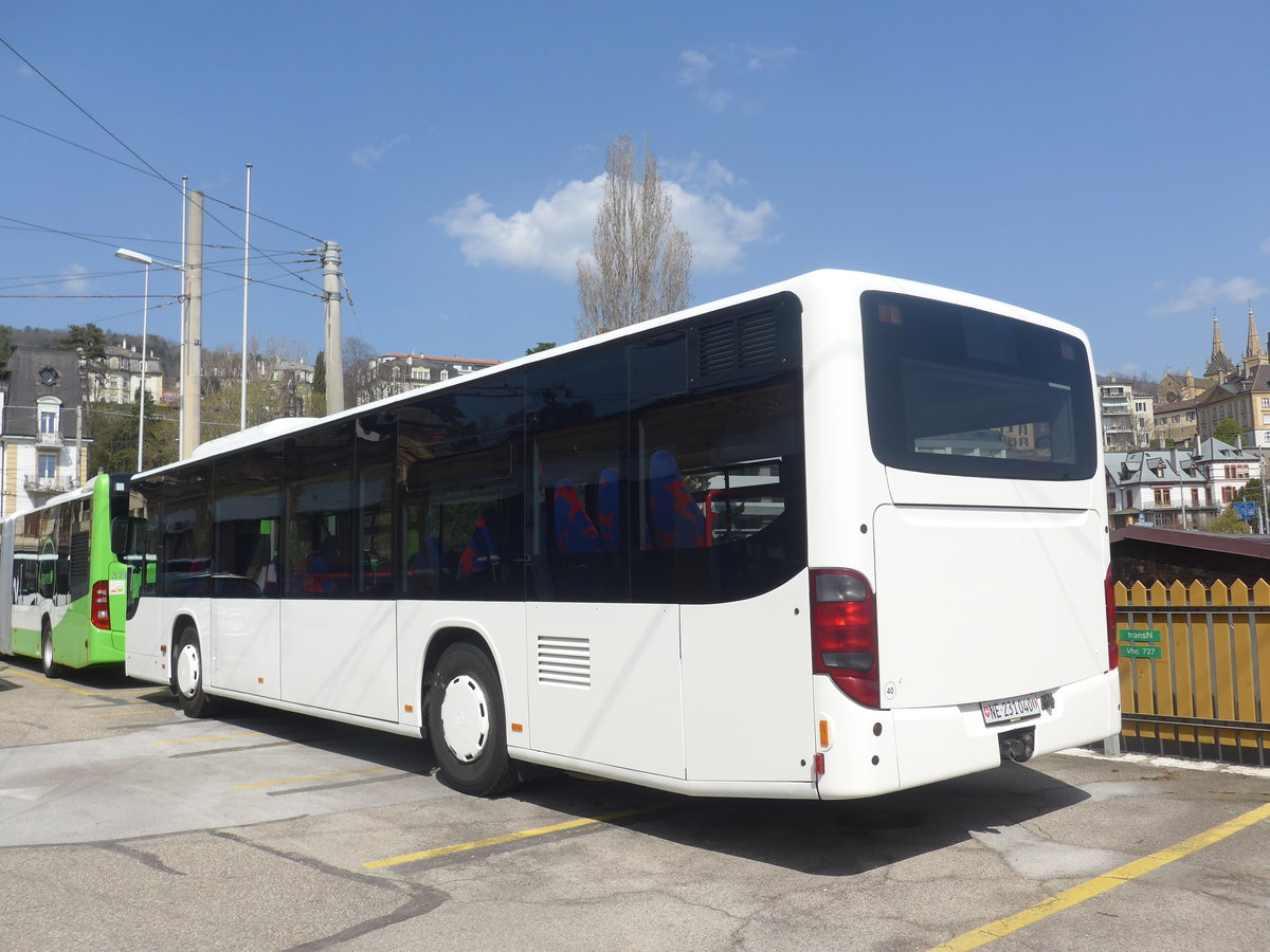(224'721) - Interbus, Yverdon - Nr. 40/NE 231'040 - Setra (ex SBC Chur Nr. 105; ex SBC Chur GR 73'351) am 2. April 2021 in Neuch�tel, D�p�t transN (Einsatz CarPostal)