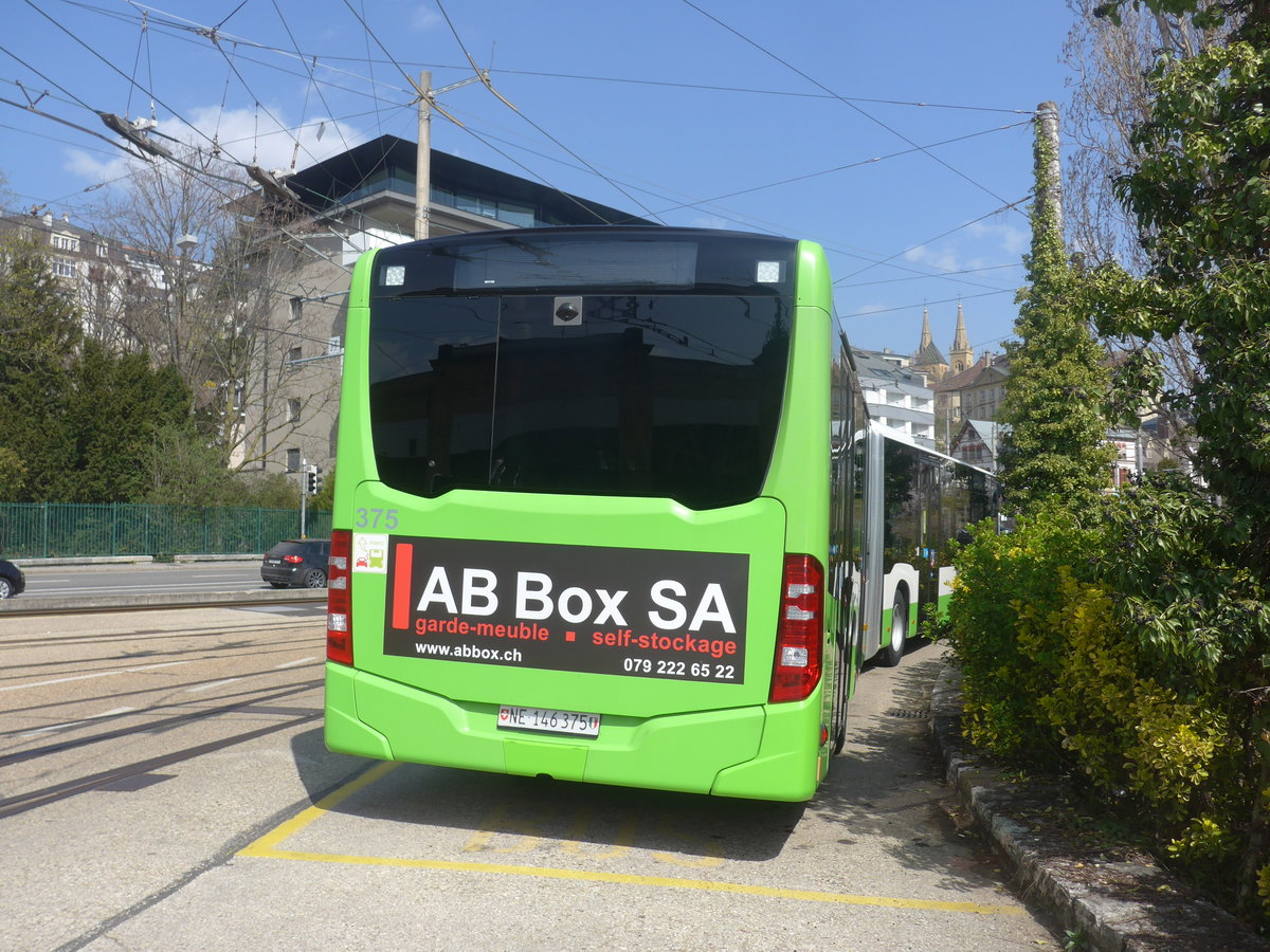 (224'725) - transN, La Chaux-de-Fonds - Nr. 375/NE 146'375 - Mercedes am 2. April 2021 in Neuch�tel, D�p�t