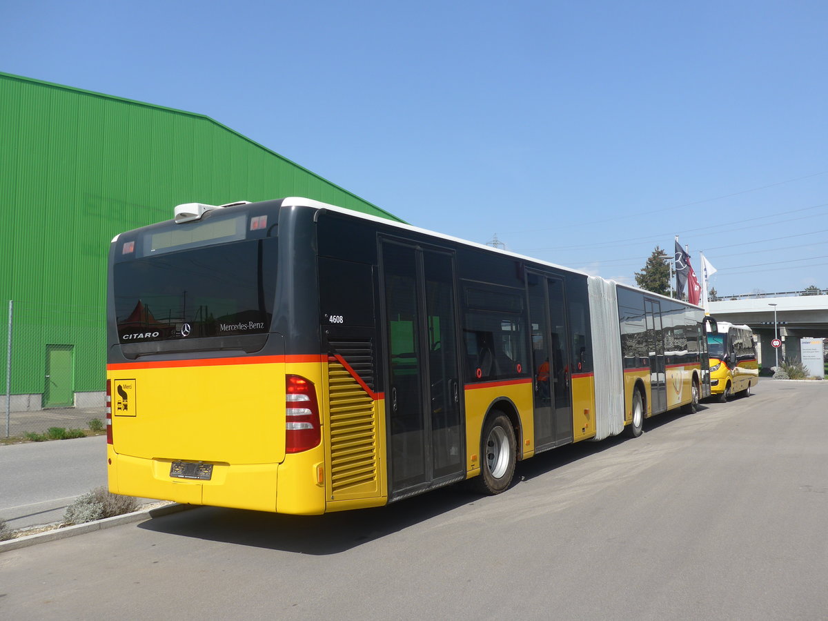 (224'755) - CarPostal Ouest - PID 4608 - Mercedes (ex PostAuto Graub�nden) am 2. April 2021 in Kerzers, Interbus