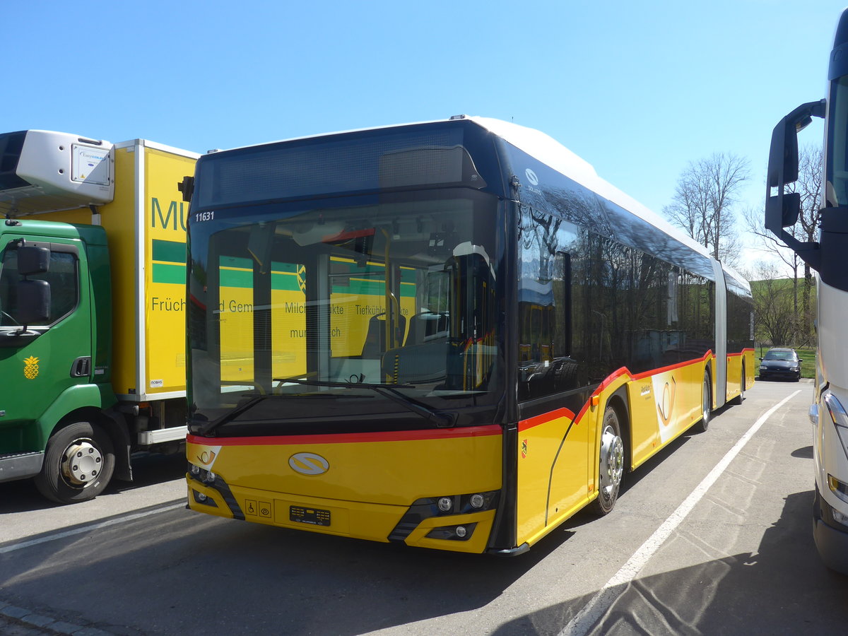 (224'902) - PostAuto Bern - PID 11'631 - Solaris am 11. April 2021 in Ruswil, Garage ARAG