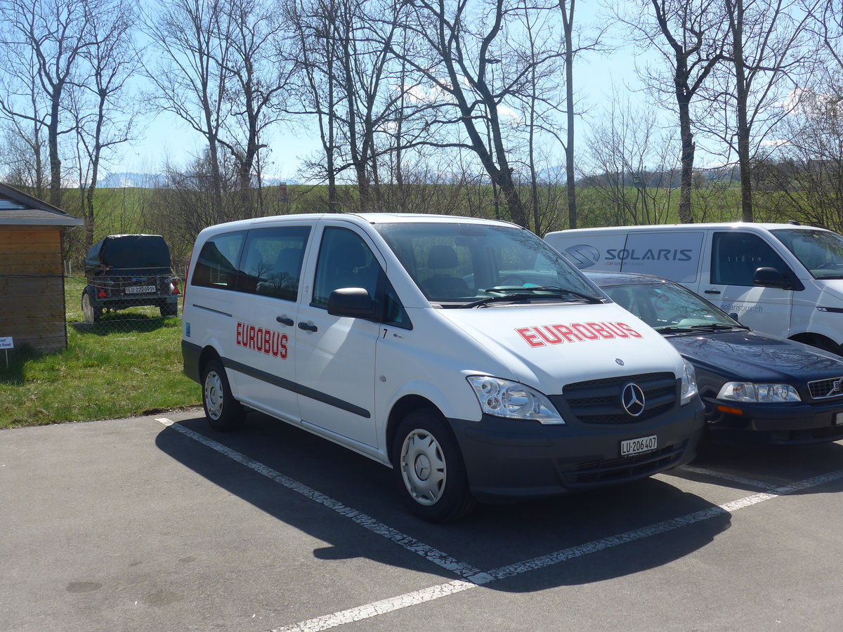 (224'935) - H�fliger, Sursee - Nr. 7/LU 206'407 - Mercedes am 11. April 2021 in Ruswil, Garage ARAG
