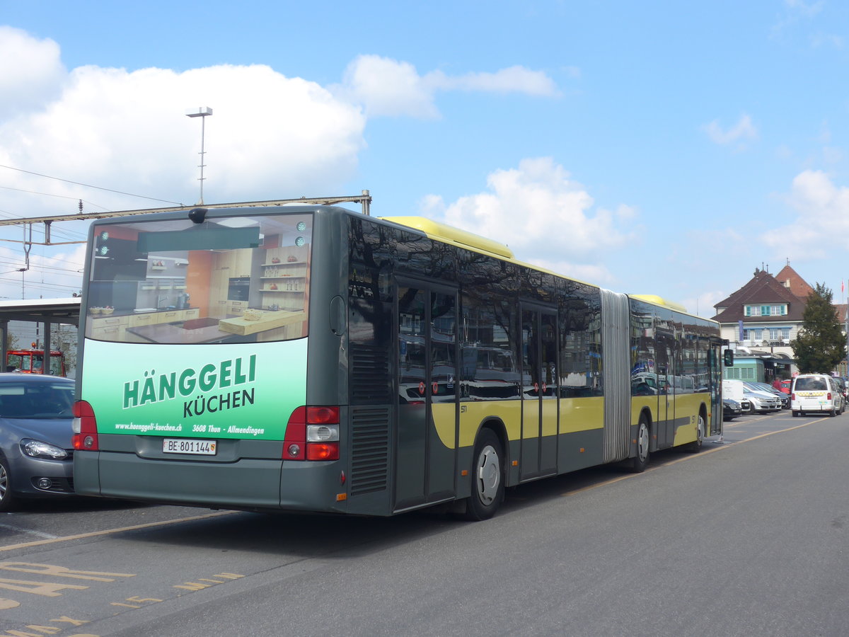 (224'978) - STI Thun - Nr. 144/BE 801'144 - MAN am 14. April 2021 in Thun, CarTerminal