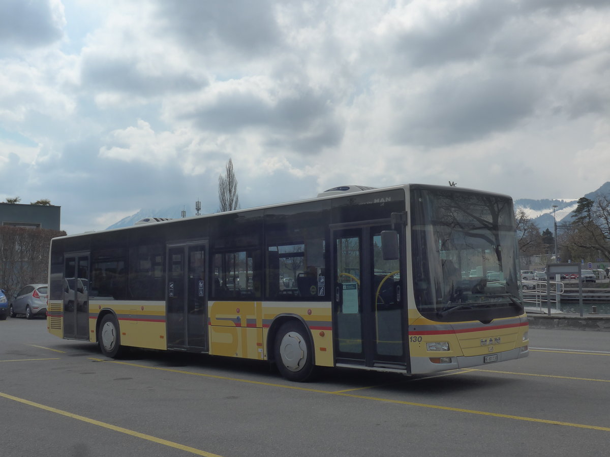 (224'999) - STI Thun - Nr. 130/BE 801'130 - MAN am 15. April 2021 bei der Schiffl�ndte Thun