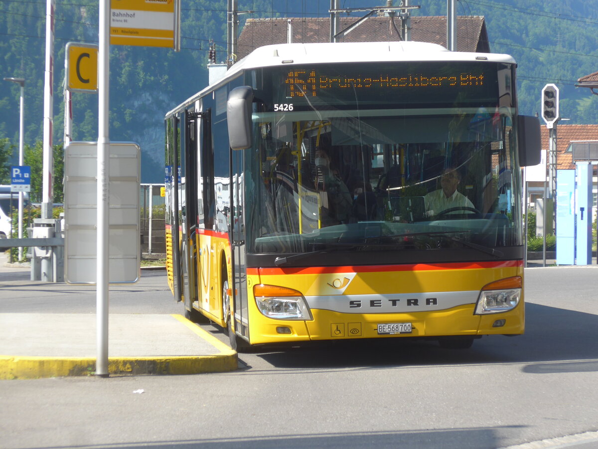 (225'824) - Fl�ck, Brienz - Nr. 3/BE 568'700 - Setra am 11. Juni 2021 beim Bahnhof Brienz