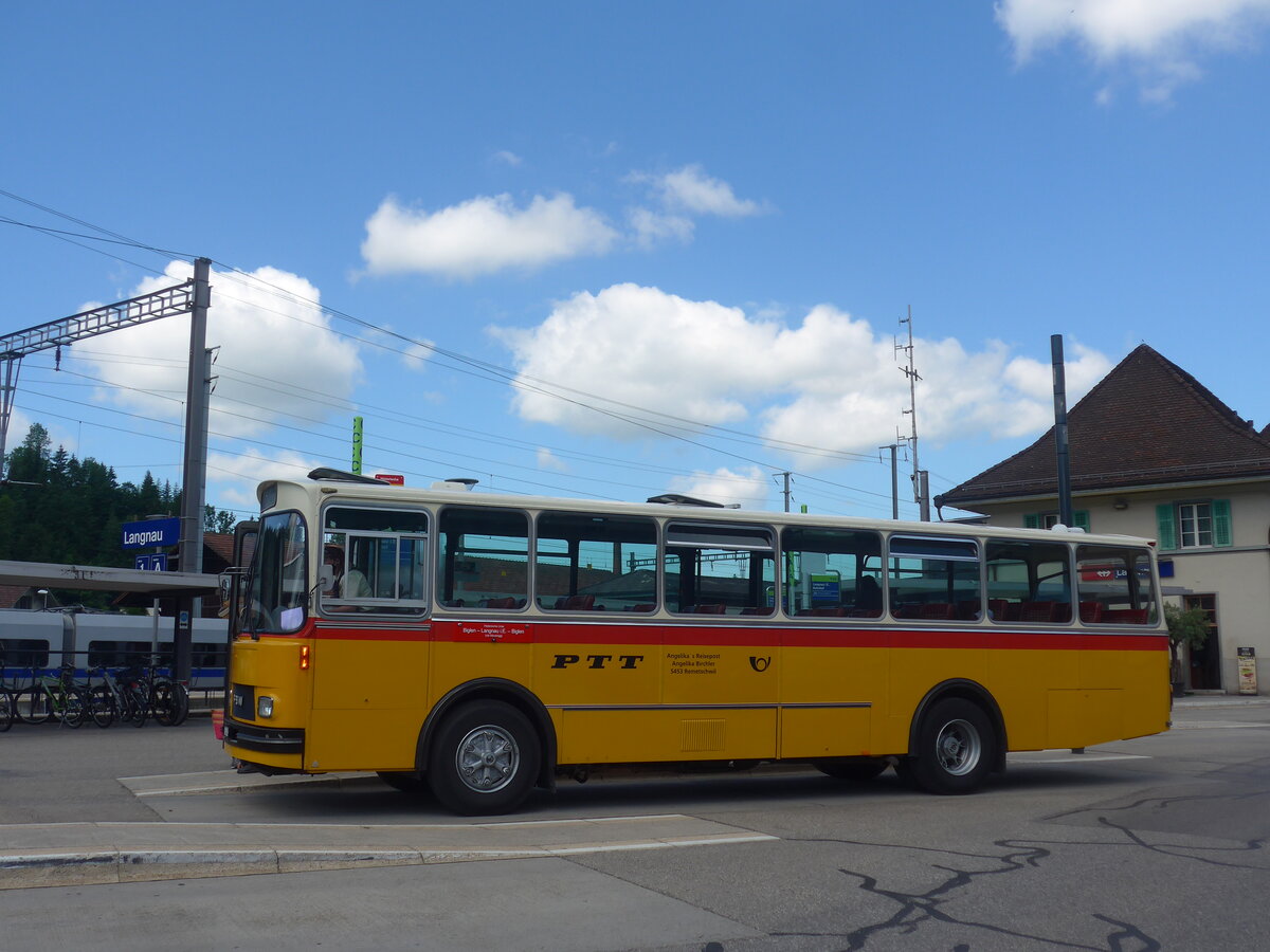 (225'865) - Birchler, Remetschwil - AG 54'039 - FBW/T�scher (ex Gerber, Winkel; ex Eggenberger, M�riken; ex Tanner, Bubendorf; ex P 24'803) am 13. Juni 2021 beim Bahnhof Langnau