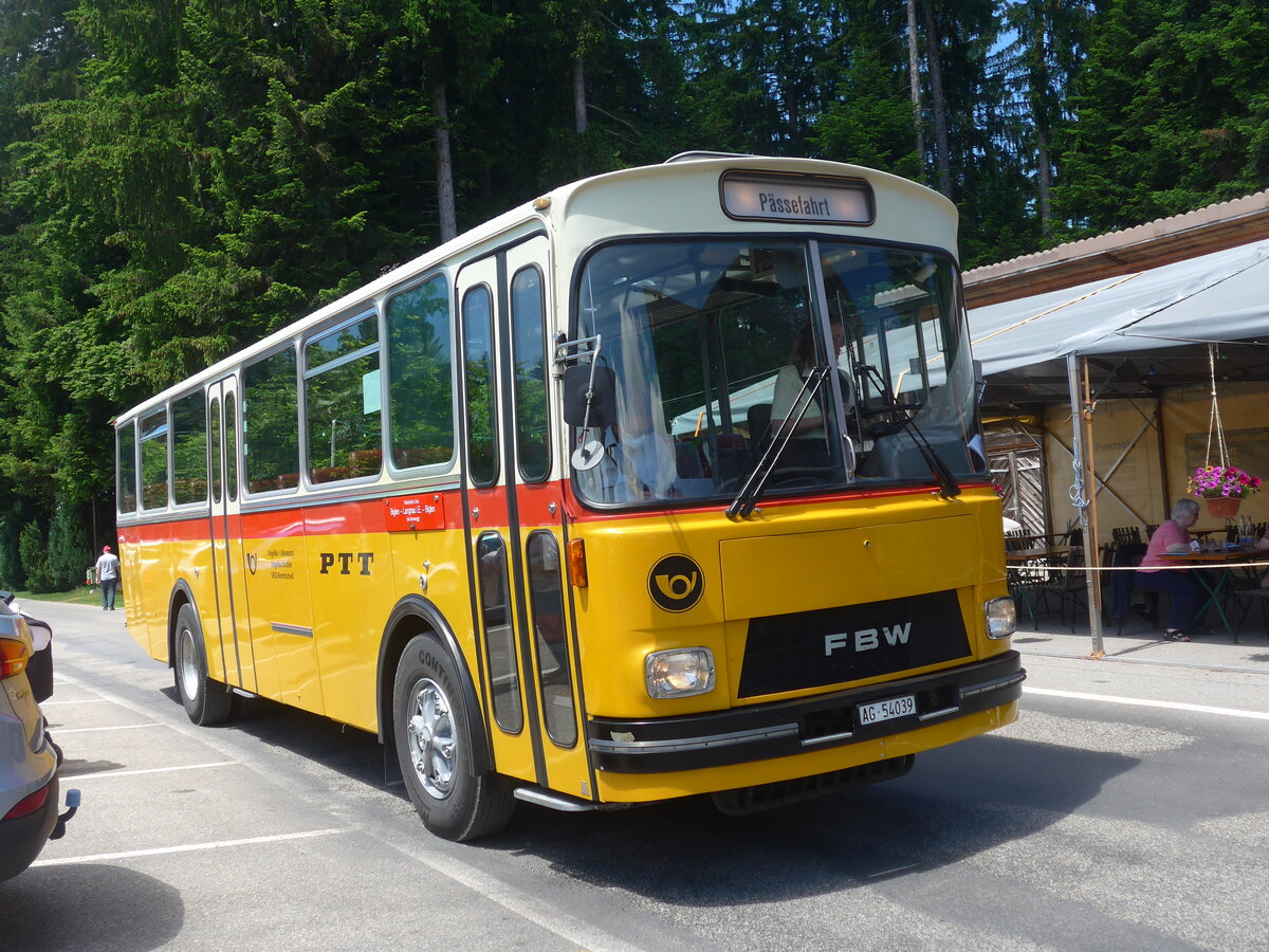 (225'879) - Birchler, Remetschwil - AG 54'039 - FBW/T�scher (ex Gerber, Winkel; ex Eggenberger, M�riken; ex Tanner, Bubendorf; ex P 24'803) am 13. Juni 2021 in Waldh�usern, Kurhaus