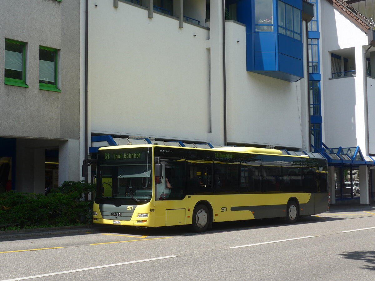 (225'985) - STI Thun - Nr. 152/BE 801'152 - MAN am 23. Juni 2021 in Thun, Postbr�cke